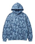 Skull Camo Hoodie, ice blue and navy all-over skull camouflage print